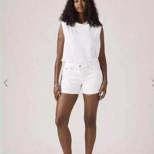 Levi's Women's White Jean Shorts